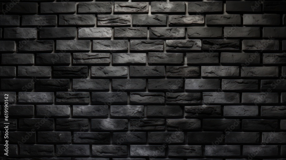 Black brick wall texture background