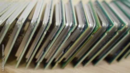 CPU Processor Microchip. Computer microprocessors, various computer processors, concept of computer