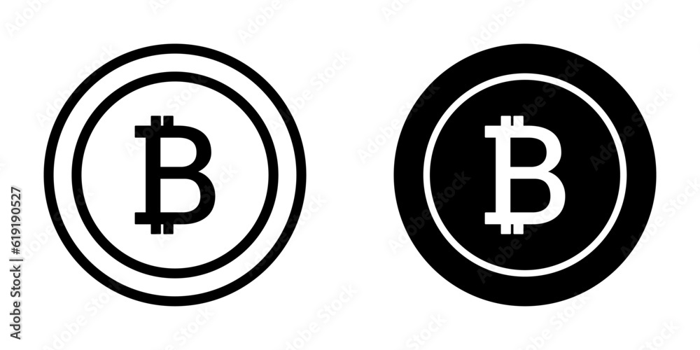 Bitcoin icon. sign for mobile concept and web design. vector illustration Bitcoin icon. sign for mobile concept and web design. vector illustration