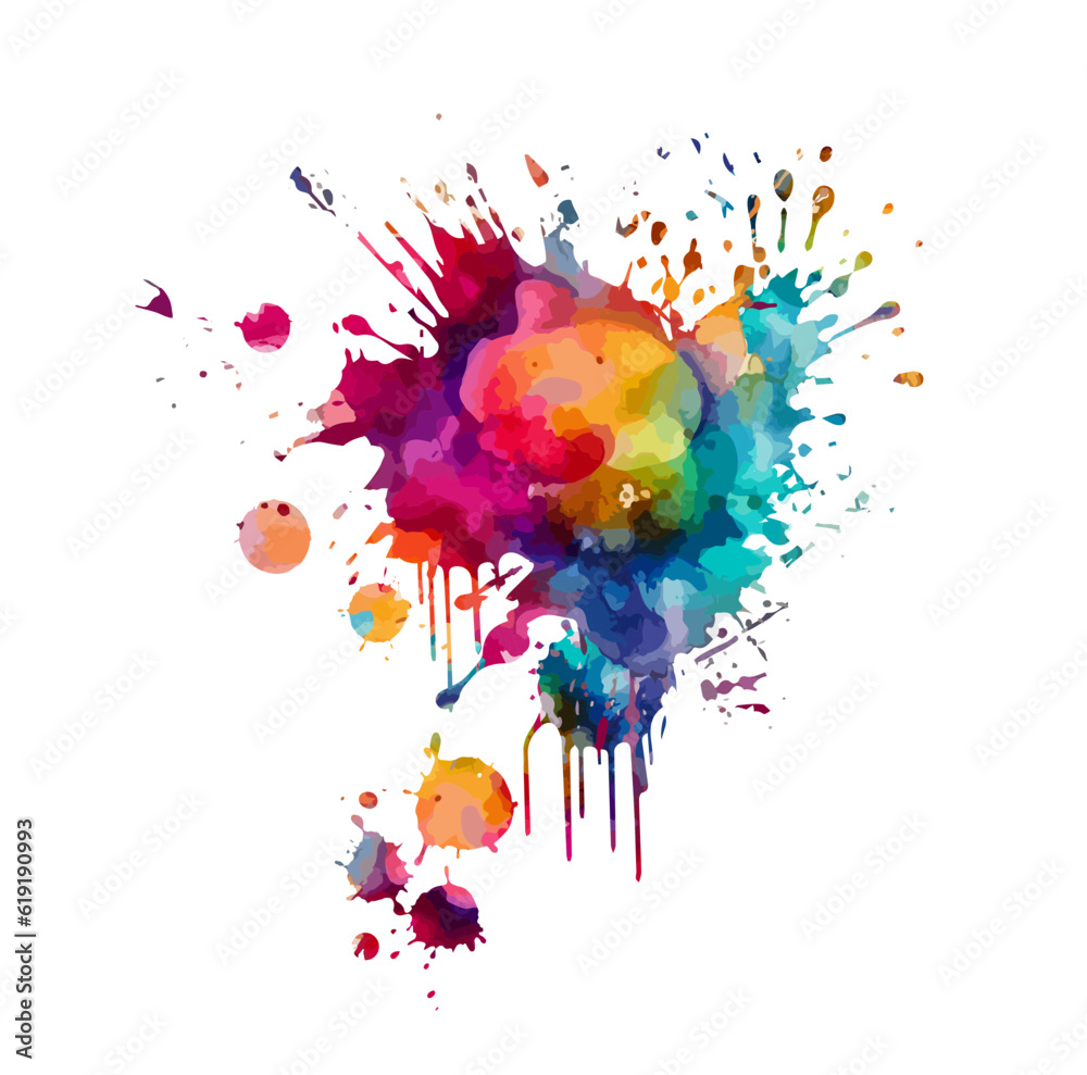 colorful blot on a white background. Vector illustration