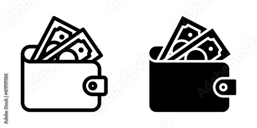 Wallet icon. sign for mobile concept and web design. vector illustration
