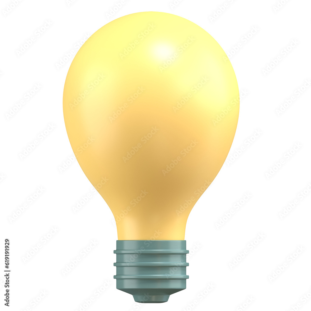 3d illustration of light bulb with high quality render 3d illustration of light bulb with high quality render