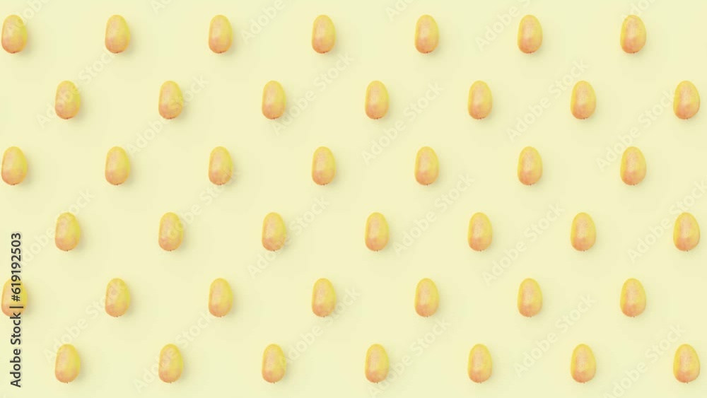 Mangos roll on a simple colored background with a seamless loop. Mangos roll on a simple colored background with a seamless loop.