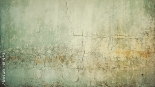 Vintage Green Concrete Wall with Tonal Painted Texture