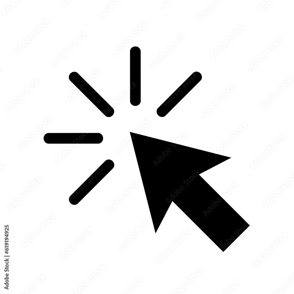 Mouse pointer arrow clicked or cursor click - vector icon Mouse pointer arrow clicked or cursor click - vector icon