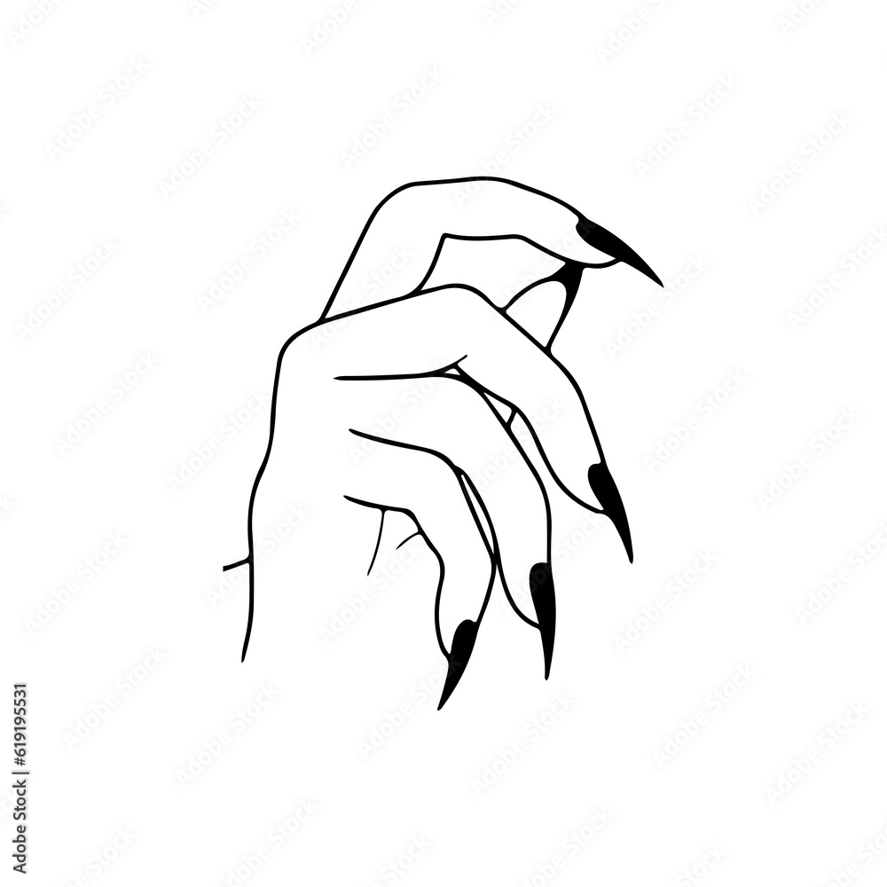 vector illustration of sexy woman's hand vector illustration of sexy woman's hand