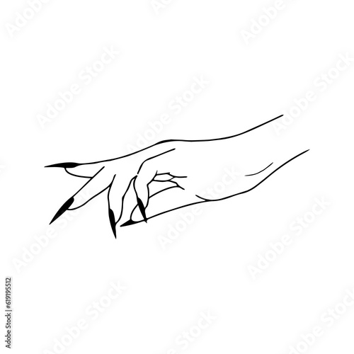 vector illustration of woman hand concept