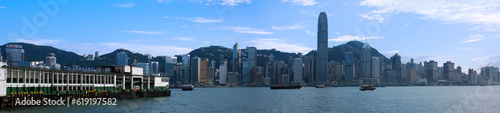 Panoramic view of Hong Kong Island