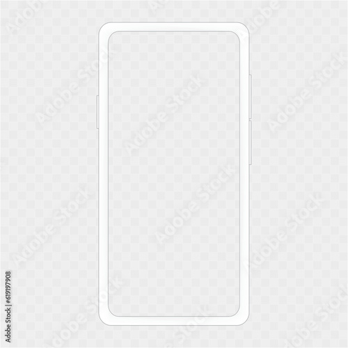 white smartphone mockup isolated