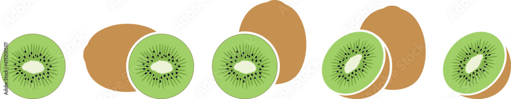 Obraz premium Kiwi logo. Isolated kiwi on white background