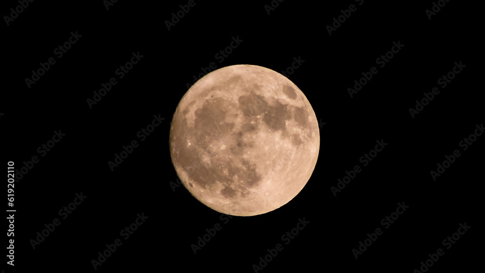 Super full moon with dark background. Horizontal Photography. Super full moon with dark background. Horizontal Photography.