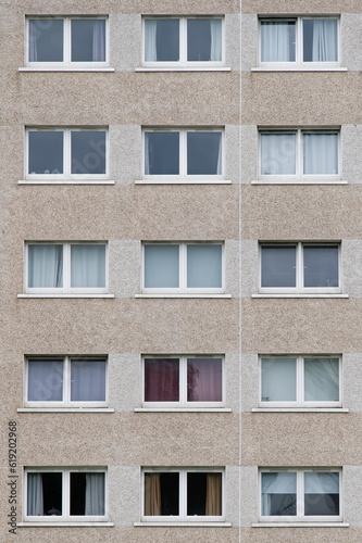 High rise council flats in poor housing estate