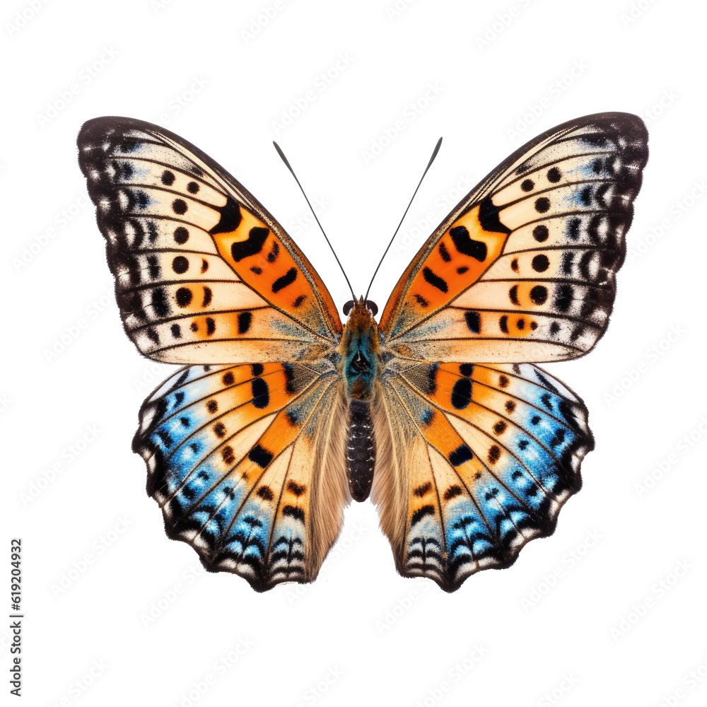 Obraz premium Butterfly isolated on transparent background. Generative ai