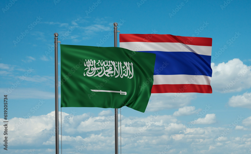 Thailand and Saudi Arabia, KSA flag