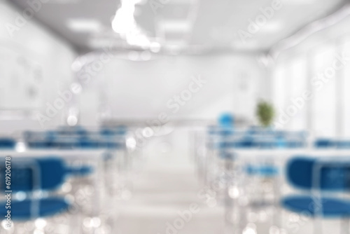 Blurred business background MODERN DEFOCUSED INTERIOR WITH CITY LIGHTS REFLECTIONS