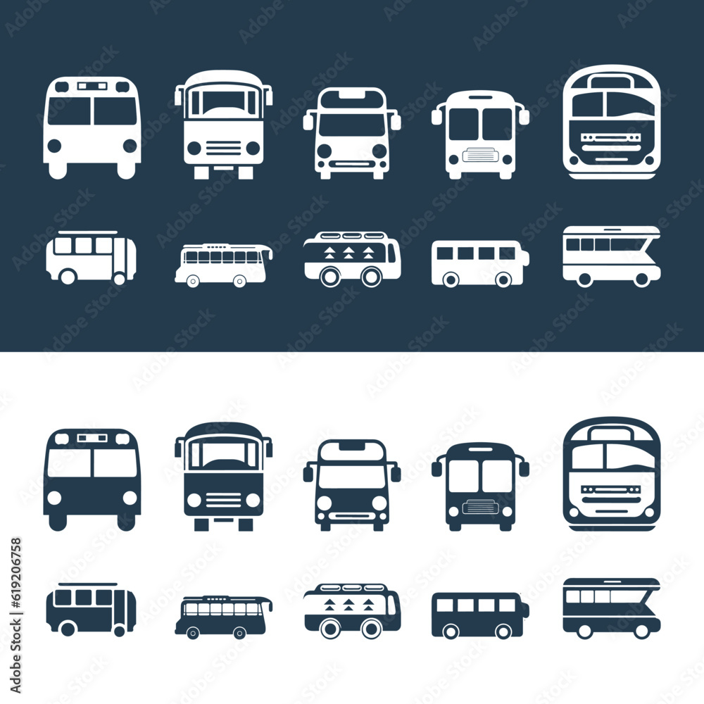 Public Bus Logo Icon Vector Illustration Public Bus Logo Icon Vector Illustration