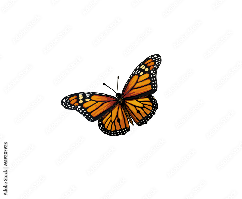 Vector illustration of a butterfly in yellow on a white background Vector illustration of a butterfly in yellow on a white background