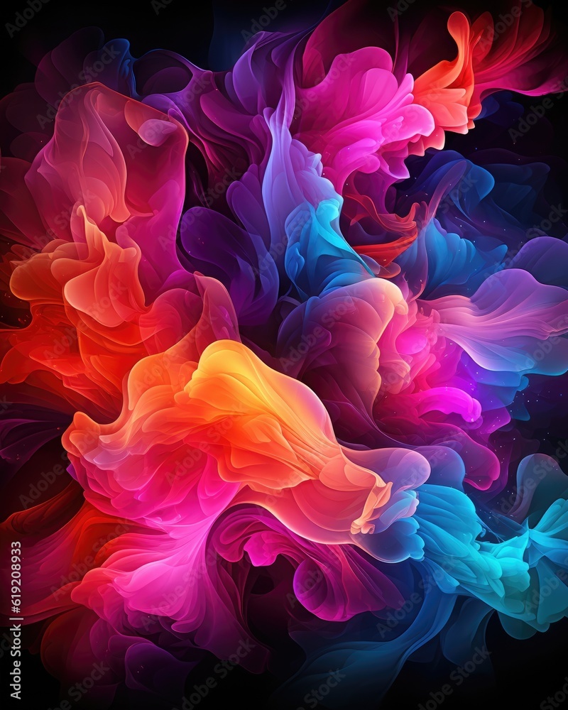 The background consists of abstract smoke swirls. (Illustration, Generative AI)