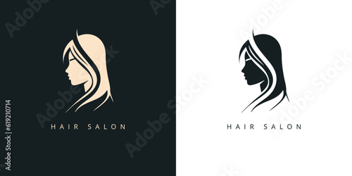 A modern logo for a hairdresser, vector, different versions, generative ai