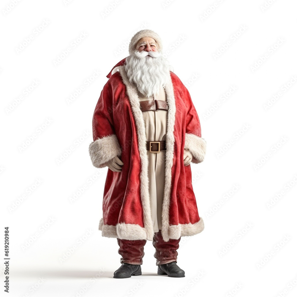 Santa against white background