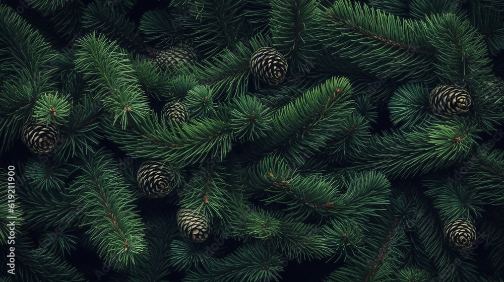 Christmas fir tree branches Background 