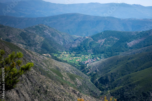 View of a mountain range in the north of Portugal