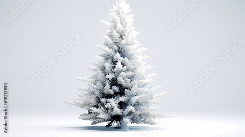 Beautiful christmas tree isolated on white background
