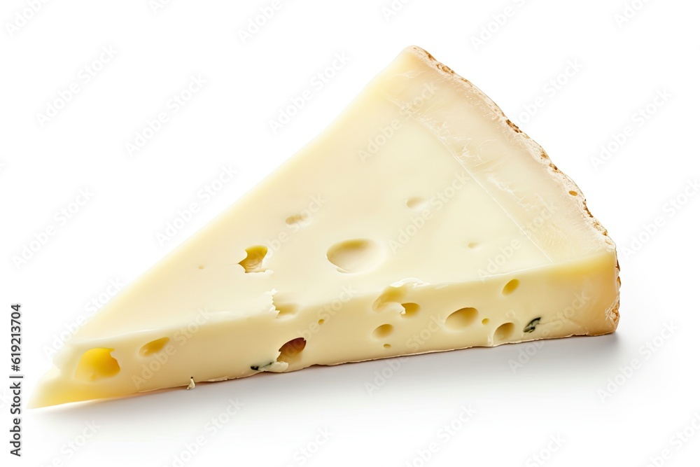 slice of cheese on a clean white plate