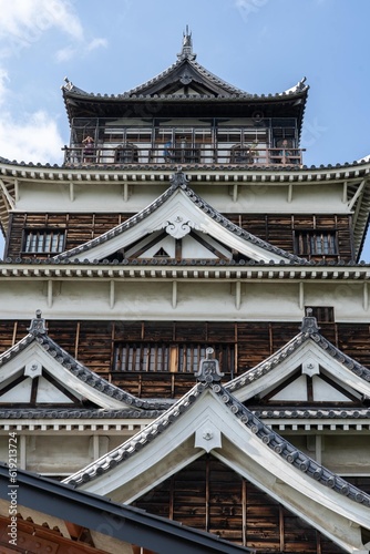Hiroshima castle in Japan, traditional Japanese architecture © vincebradley