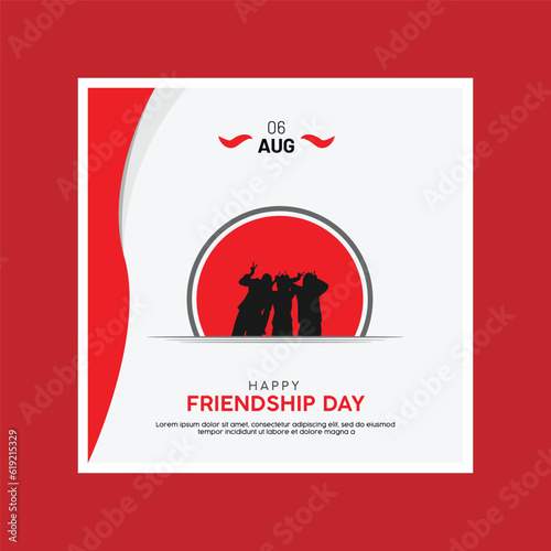 Happy friendship day post design 