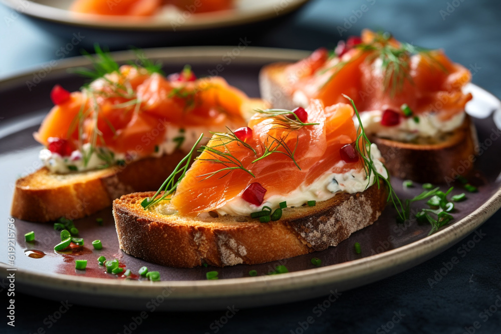 sandwiches with salmon
