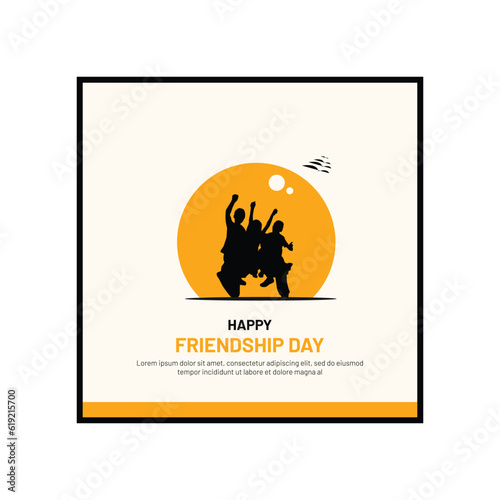Happy friendship day post design 
