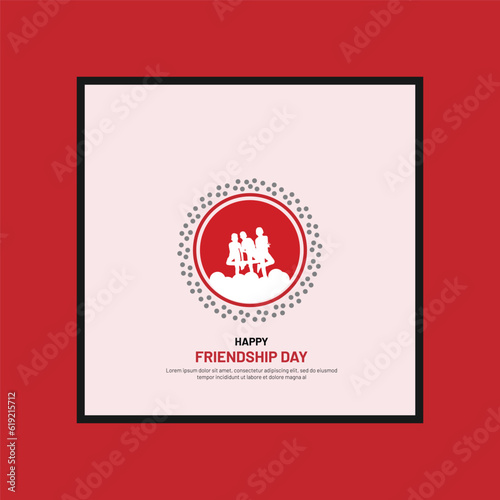 Happy friendship day post design 