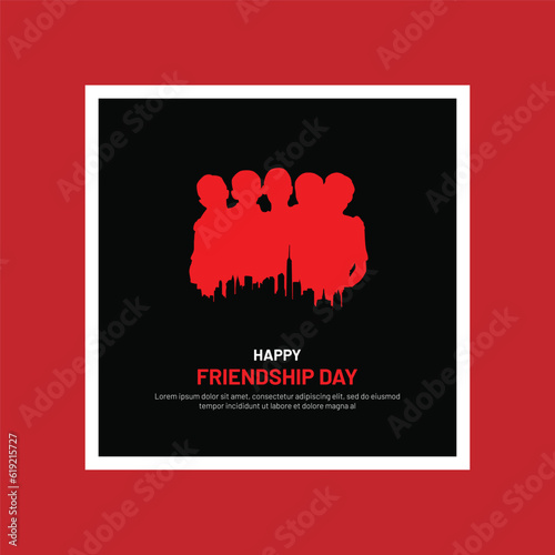 Happy friendship day post design 