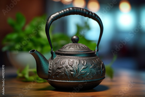 teapot on a table