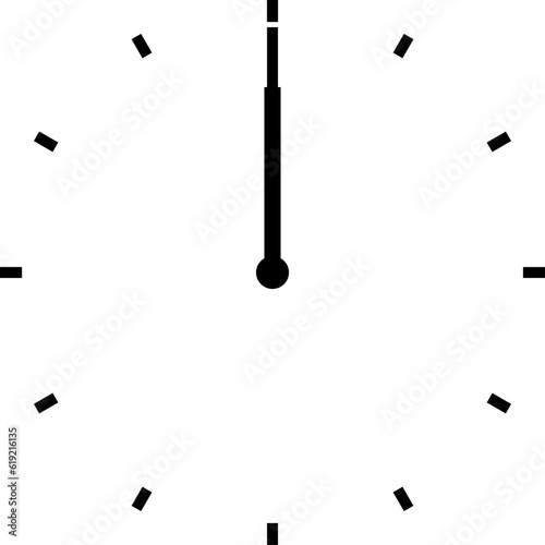 clock at 12 am or 12 pm or 24