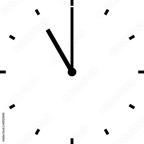 clock at 11 am or 11 pm or 23