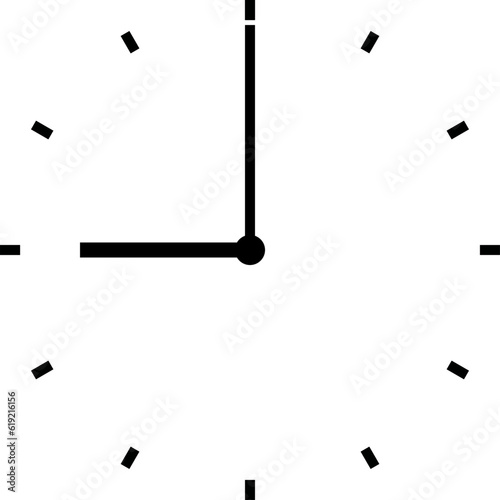 clock at 9 am or 9 pm or 21