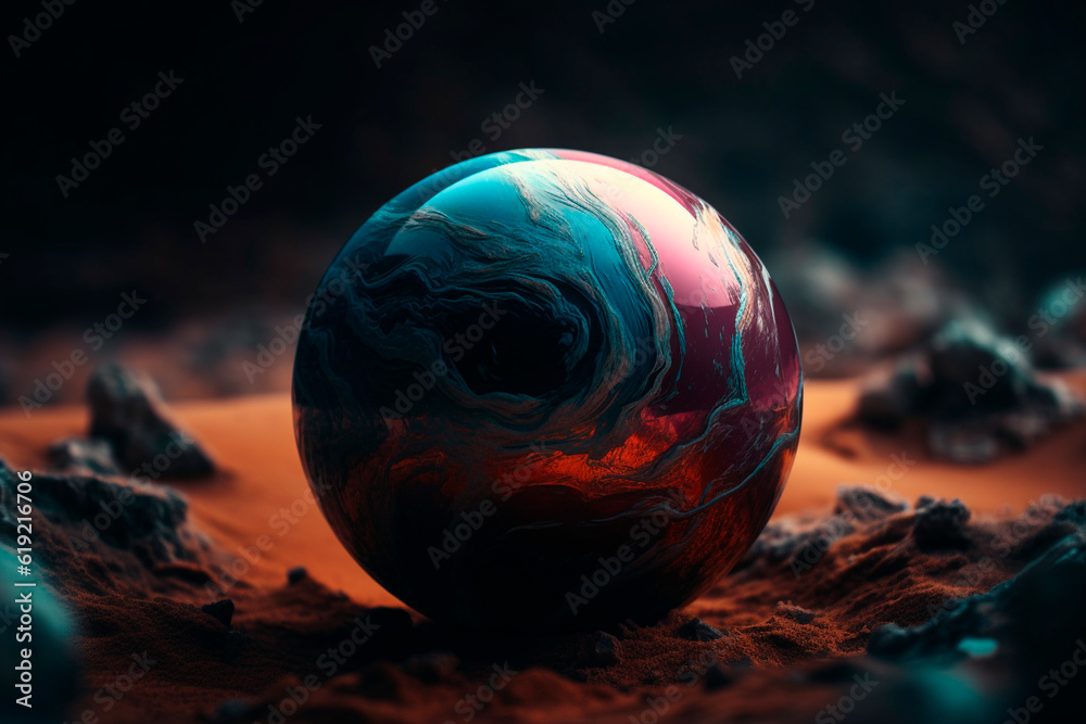 Nice round ball. Generative AI Nice round ball. Generative AI