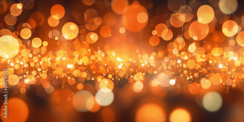 Abstract orange with light bokeh background