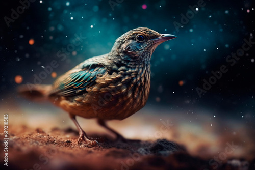 Little bird up close. Generative AI