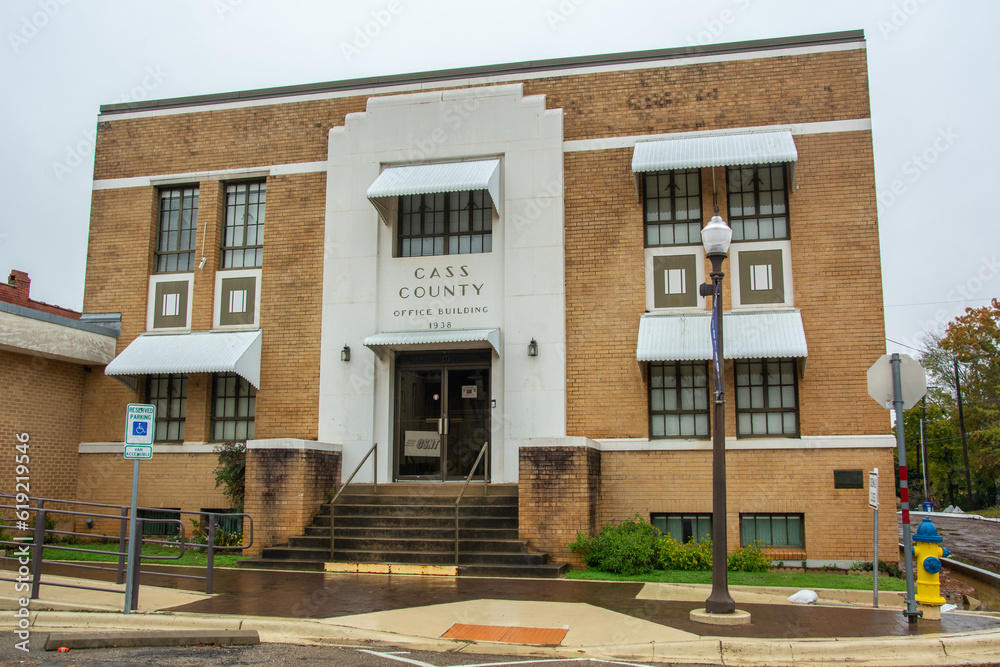 Linden, USA November 25, 2022 Cass County Office Building built in