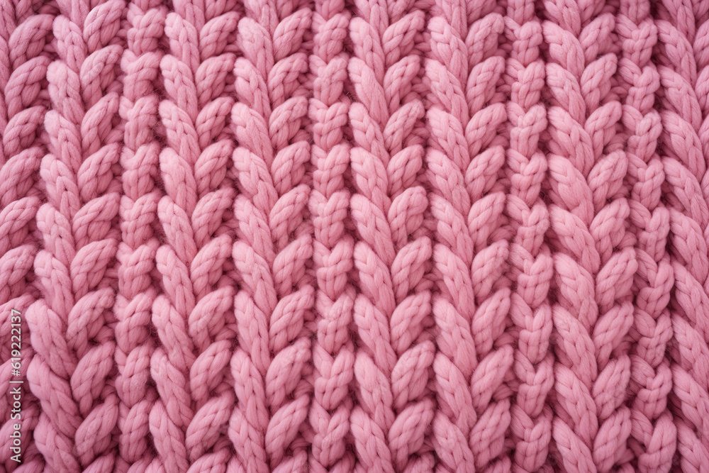 Pink knitted texture resembling a cozy sweater.