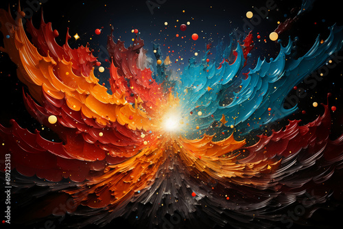 Colorful abstract stars spatial rift fascinating lurid. AI generative photo