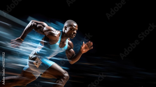Dynamic Illustration of a Sprinter - sports clipart © 4kclips
