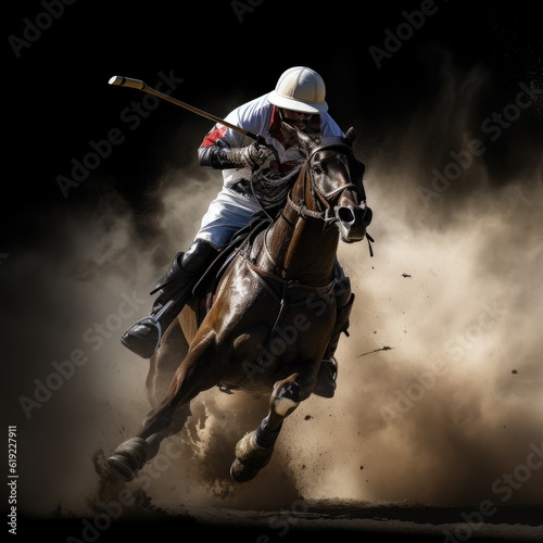 Dynamic Illustration of a Polo Player - sports clipart