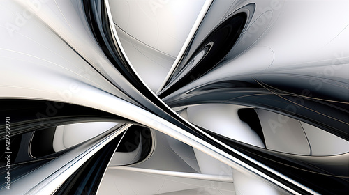 Black and white silver abstract background. Created with Generative AI © Yevhen