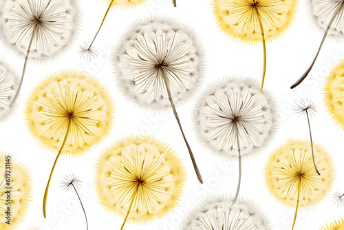 dandelion seamless pattern illustration