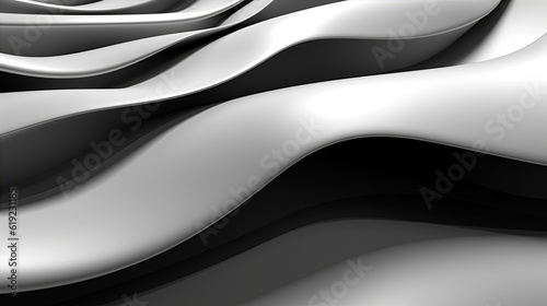 Black and white silver abstract background. Created with Generative AI