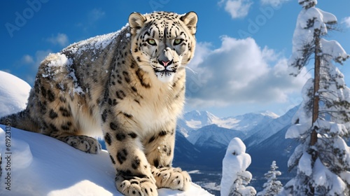 A Snow Leopard in it's Natural Habitat